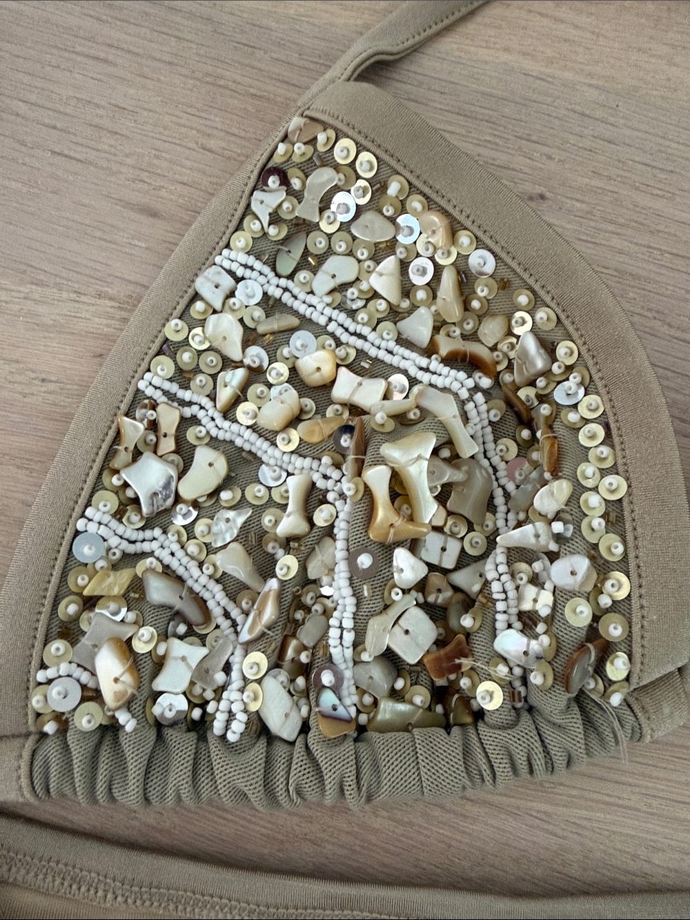 Victoria's Secret Embellished Beige Triangle Bikini - Picture 4 of 4